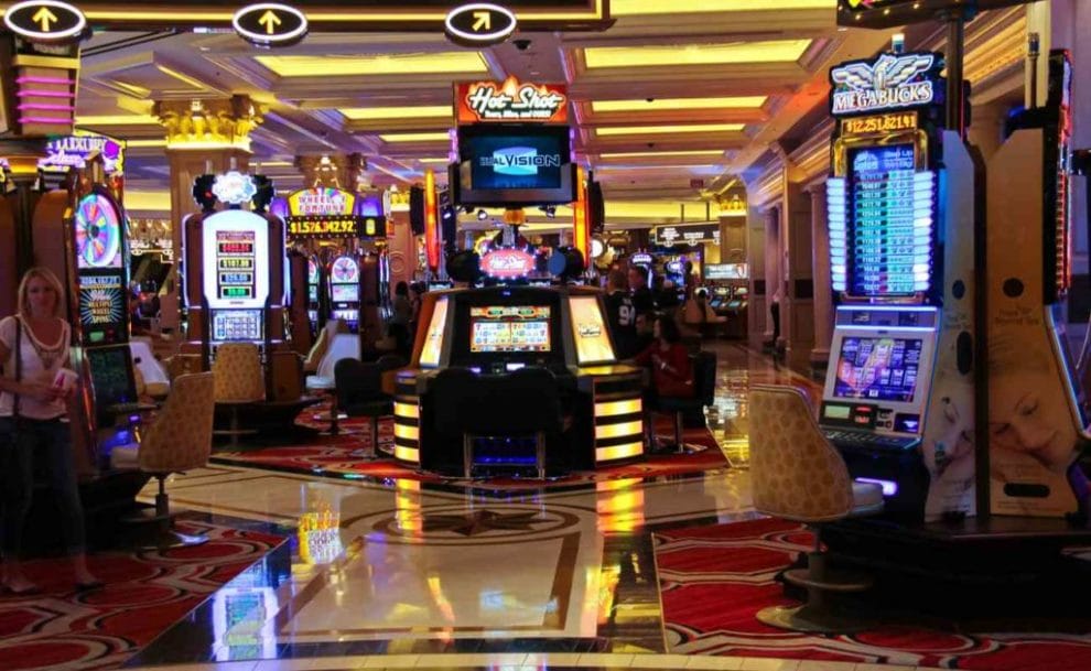 Inside the Palazzo Hotel Casino in Las Vegas, Nevada.