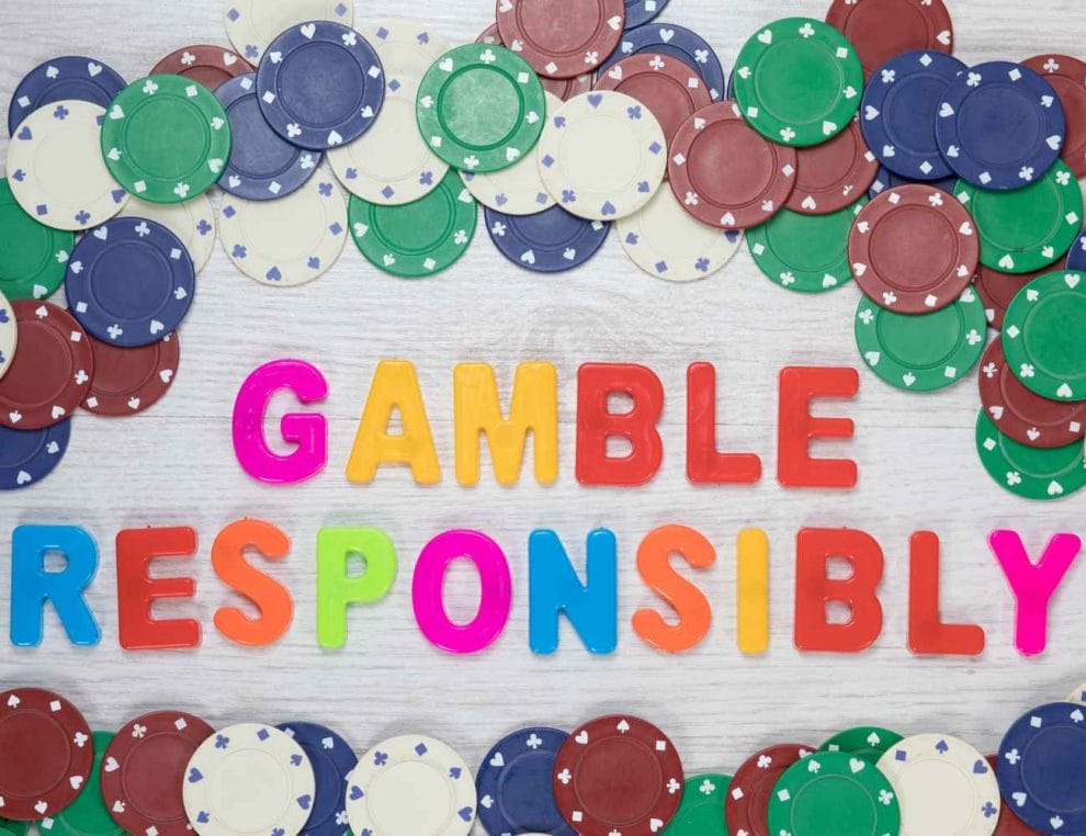 Gamble responsibly written in fridge magnet lettering 