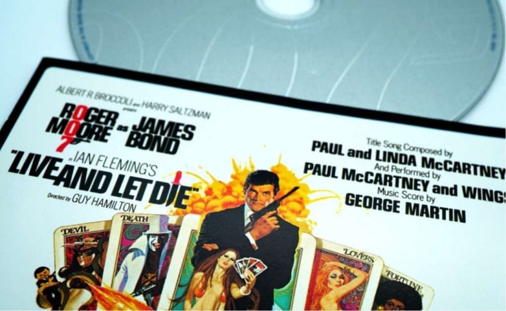 Macro view of a special edition CD of a 007 soundtrack, Live and Let Die