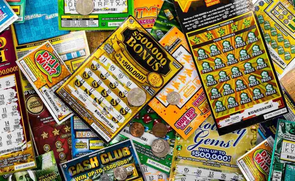 Used Michigan instant scratch games lottery tickets