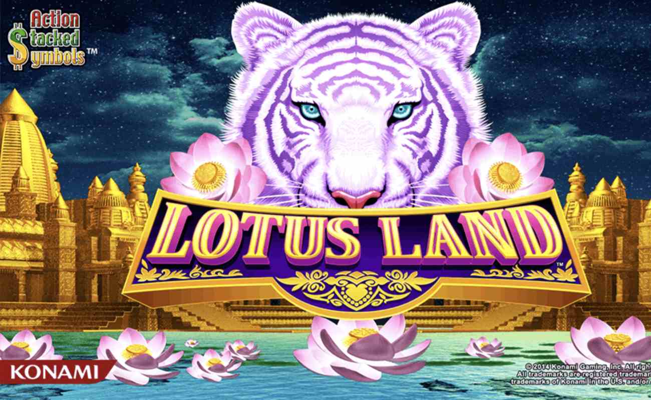 Lotus Land online gambling casino game opening screen