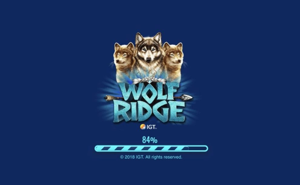 Wolf Ridge IGT online game blue background