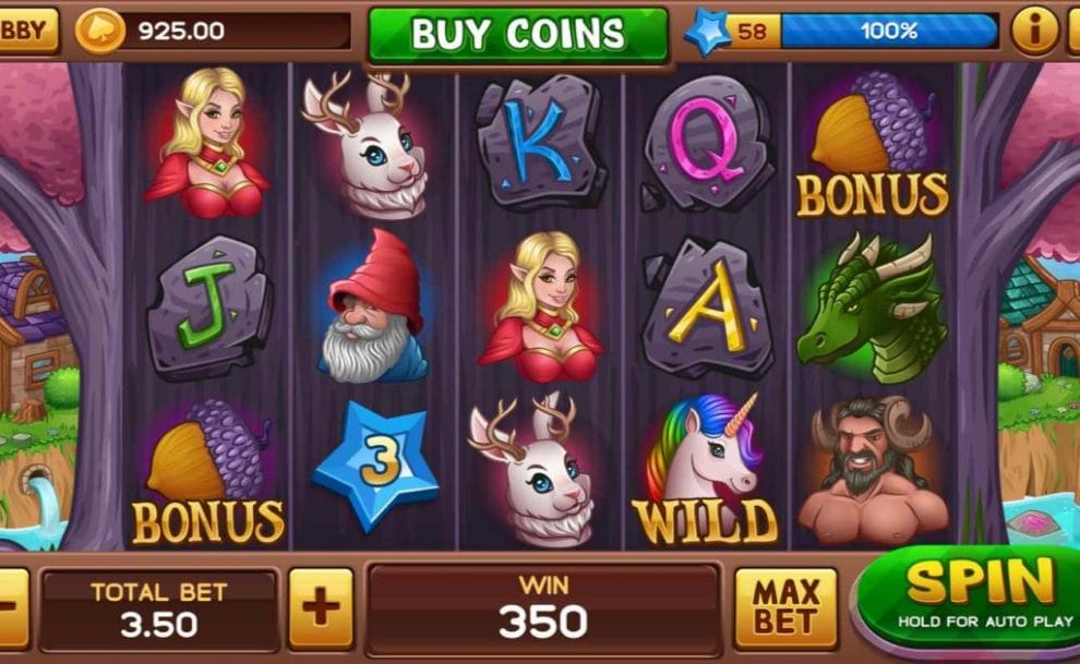 Vector Illustration of Enchanted Valley Game Icons Template For Slots Game