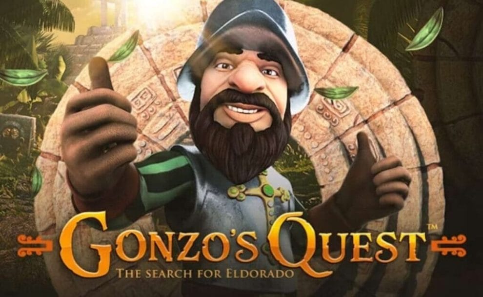 Title page for online slot Gonzo’s Quest by NetEnt