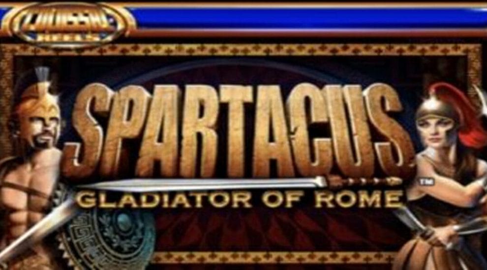 Spartacus Gladiator of Rome online slots casino game loading page.