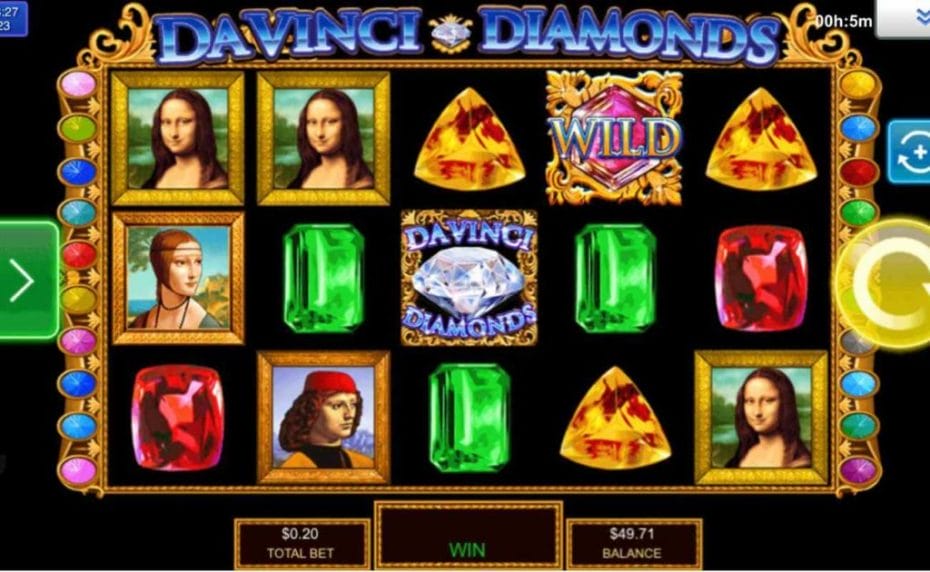 Da Vinci Diamonds online slot casino game 