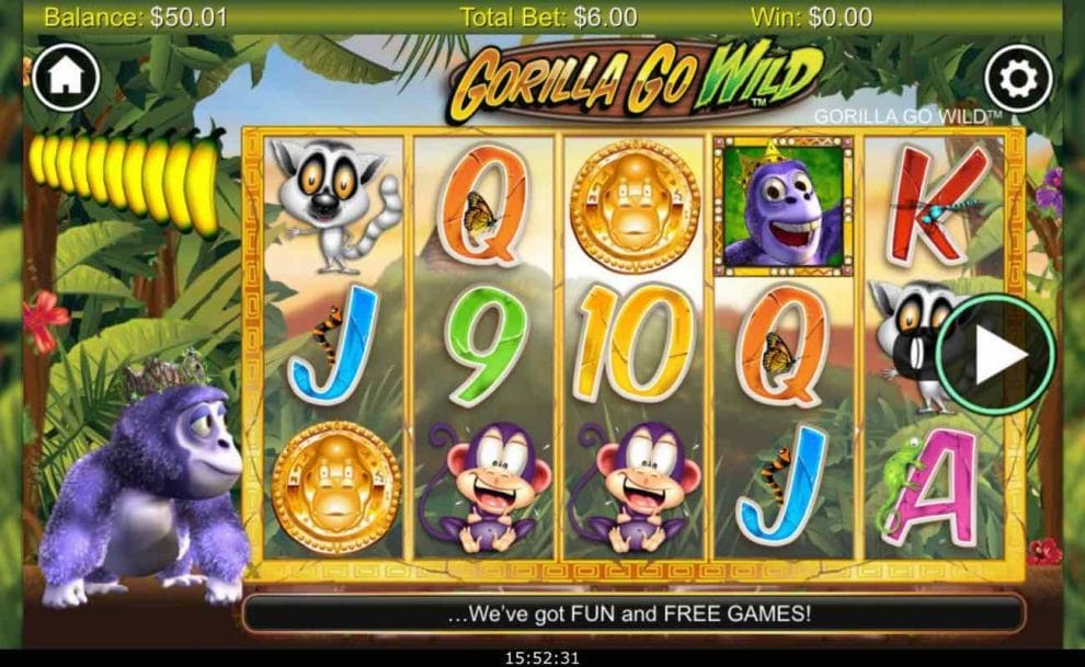 Online slot casino game Gorilla Go Wild