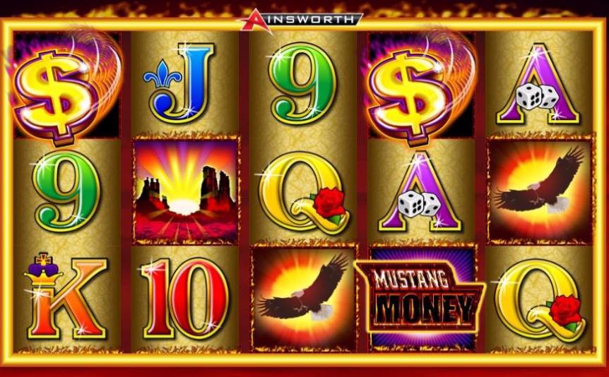 Mustang Money online slot casino game by Ainsworth