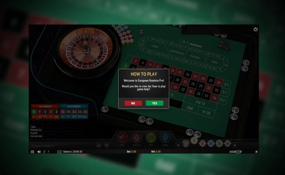 European Roulette Pro launches with a tutorial if you need help understanding the features of this game.