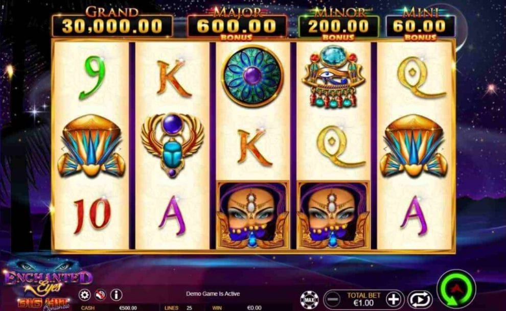 Enchanted Eyes Big Hit Bonanza online slot casino game.