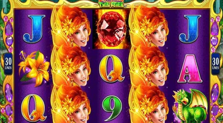 Volcanic Rock Fire Twin Fever online slot casino game.