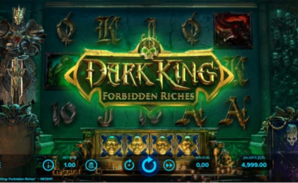 Dark King: Forbidden Riches online slot casino game logo.