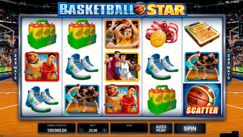 Basketball Star online slot game by Microgaming.