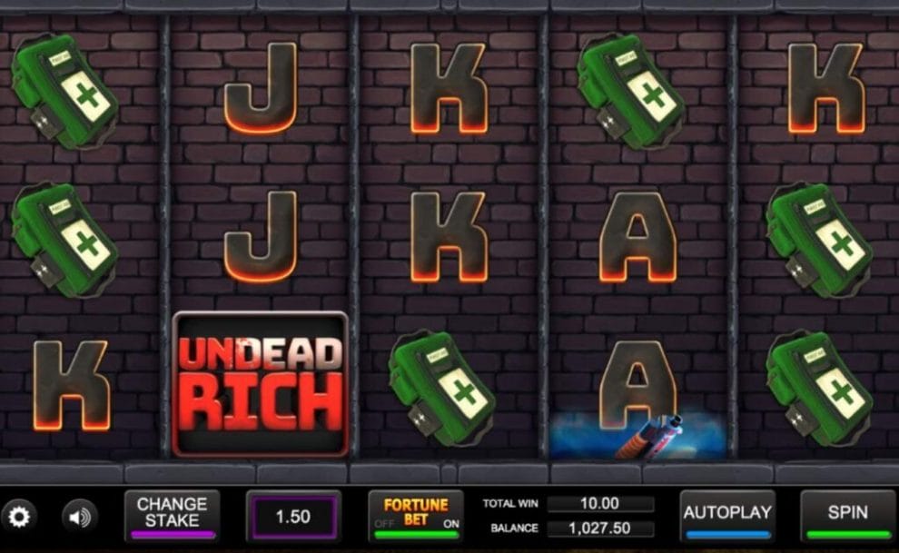 Undead Rich online slot casino game.