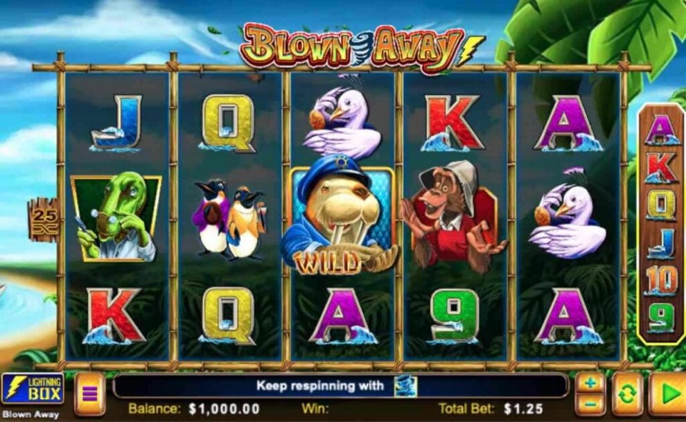Blown Away online slot game by Lightning Box.