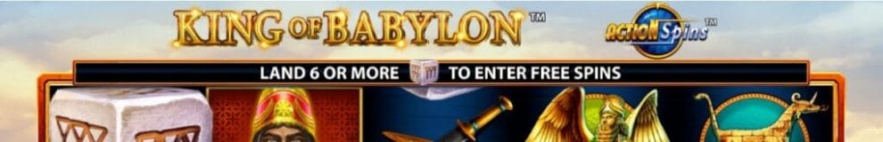 The title ‘King of Babylon’ taken from a demo screenshot of the game.