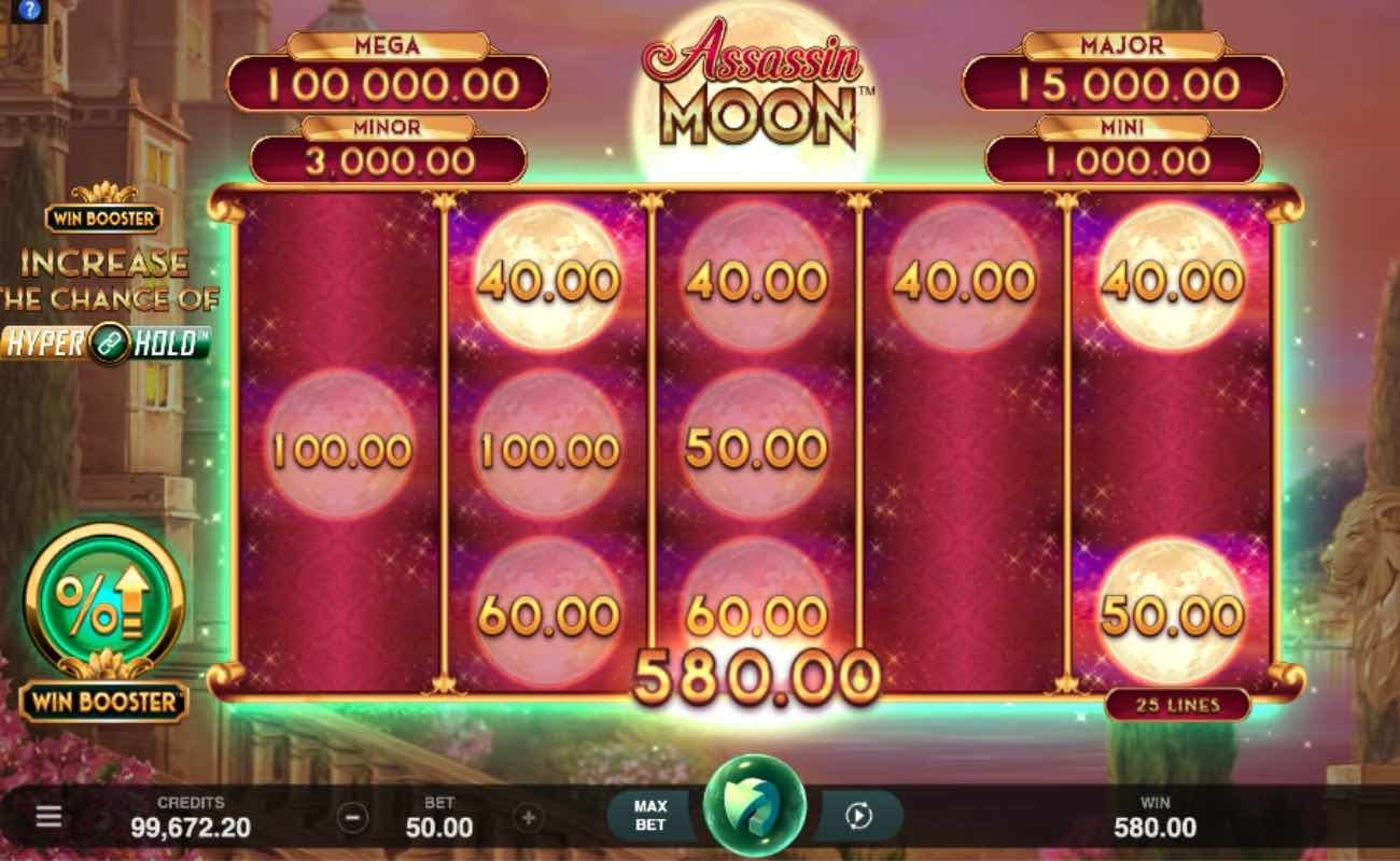 Assassin Moon online casino slot game.