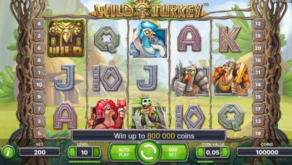 A screenshot of the Wild Turkey game reel.