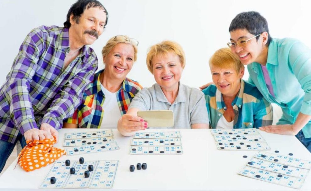 A group of people who’ve gotten together to play bingo.