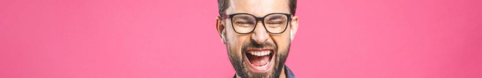 A man celebrates a bingo win.