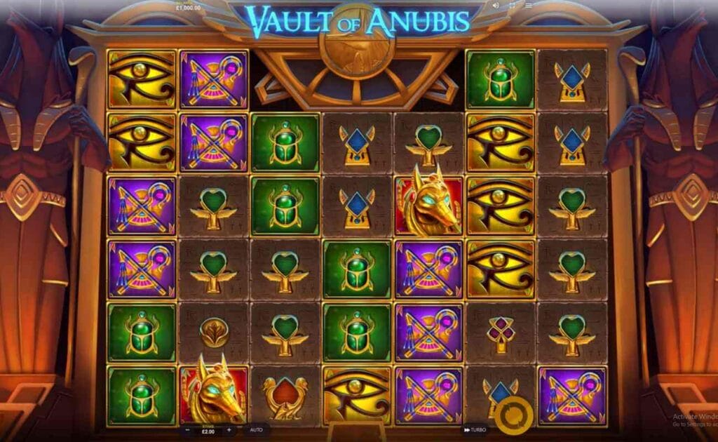 A screenshot of the Vault of Anubis reels.