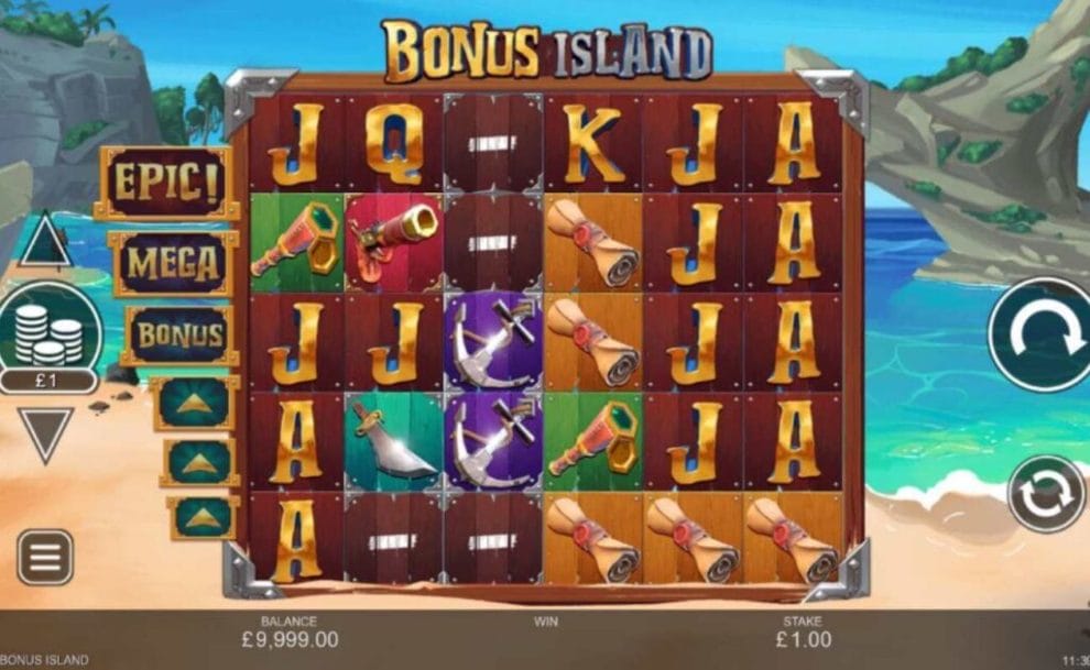 Bonus Island online slot game.