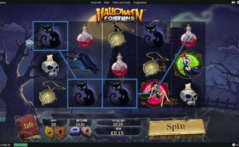 A screenshot of Halloween Fortune.