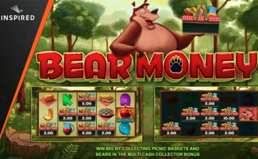 Bear Money online slot game by Inspired Gaming loading page.