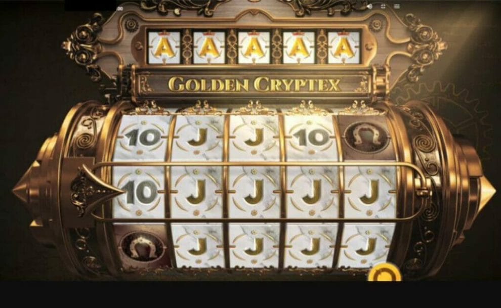 Golden Cryptex online slot by Red Tiger game screen.