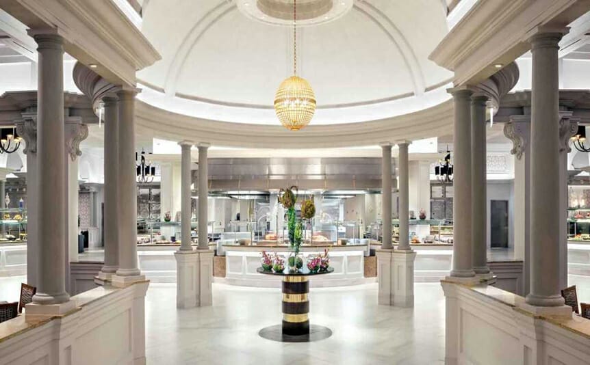 The dining buffet entrance at the Borgata Hotel, Casino & Spa.