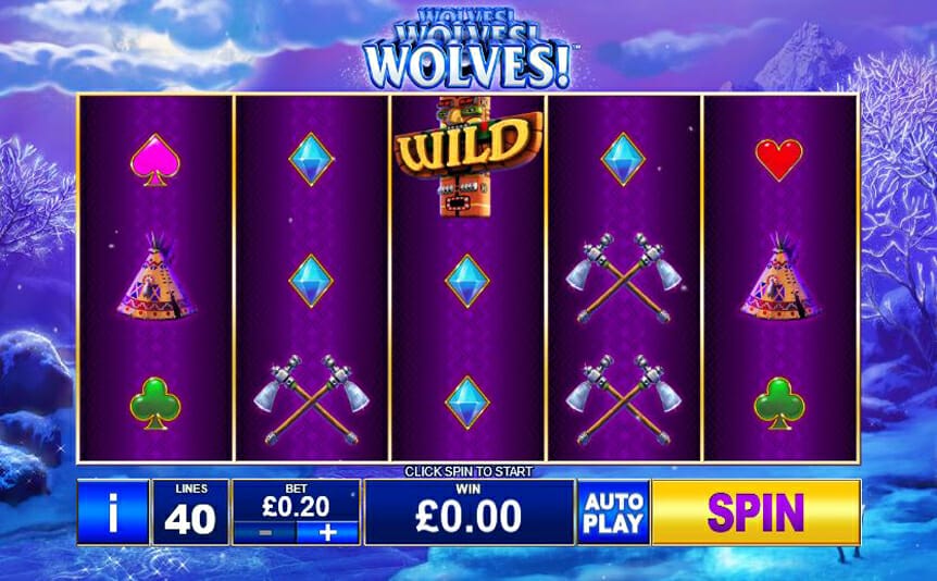 Wolves! Wolves! Wolves! online slot by Playtech.