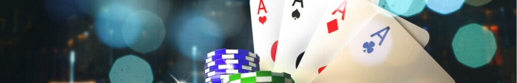 Poker cards and casino chips.