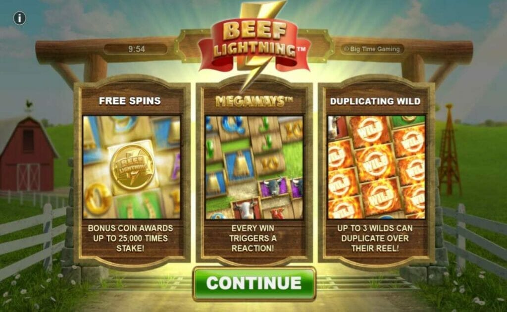 Beef Lightning Megaways online slot by Big Time Gaming.