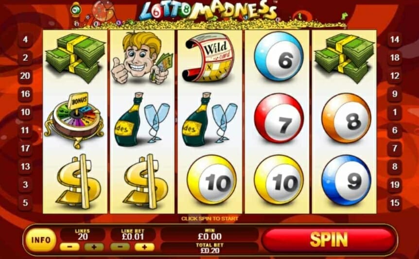 Lotto Madness online slot by Playtech.