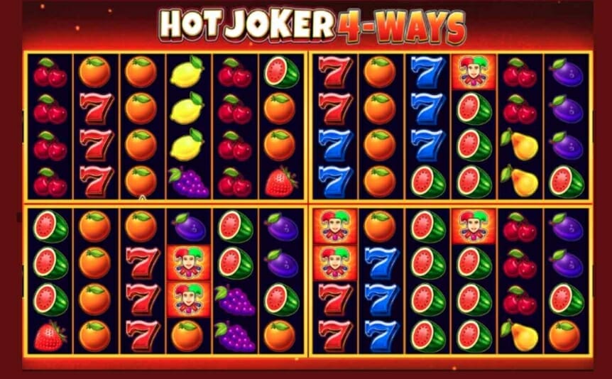 Hot Joker 4-Ways online slot game screen.