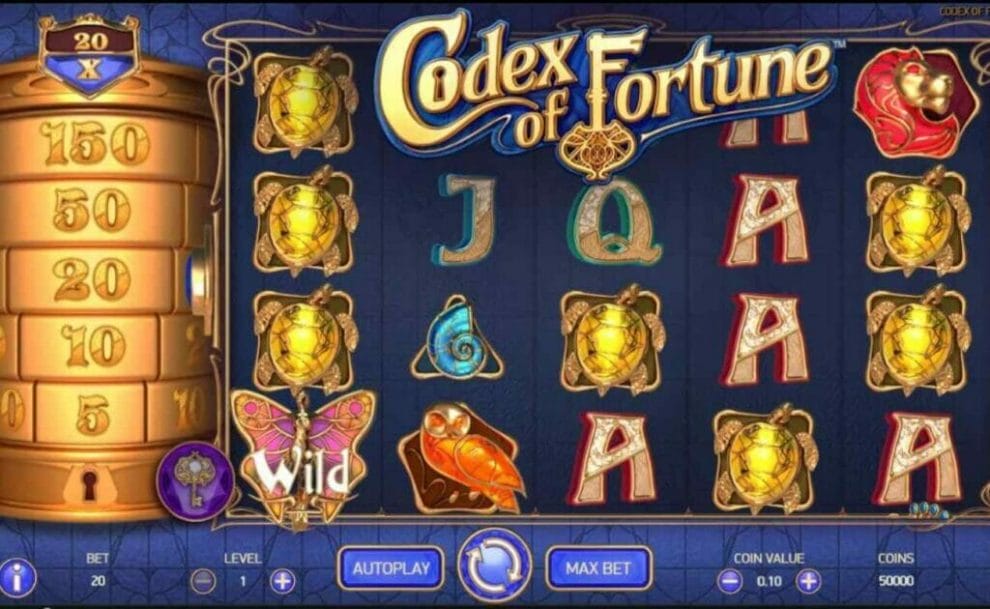 Codex of Fortune online slot game.