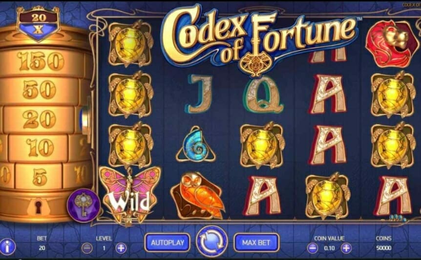 Codex of Fortune online slot game.