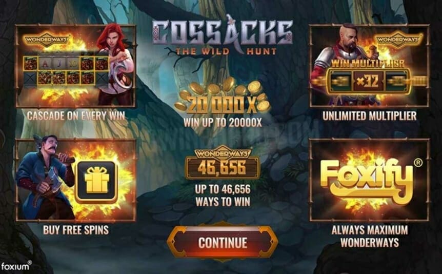 Cossacks: The Wild Hunt online slot game.