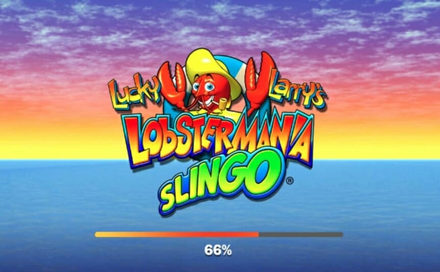 Lucky Larry's Lobstermania Slingo loading screen.