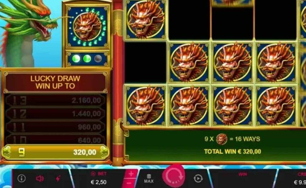 The Rush symbol screen on Fortune Rush.