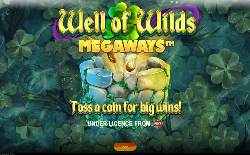 A screenshot of the Well of Wilds Megaways title.