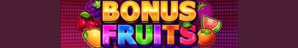 Bonus Fruits online slot machine loading screen.