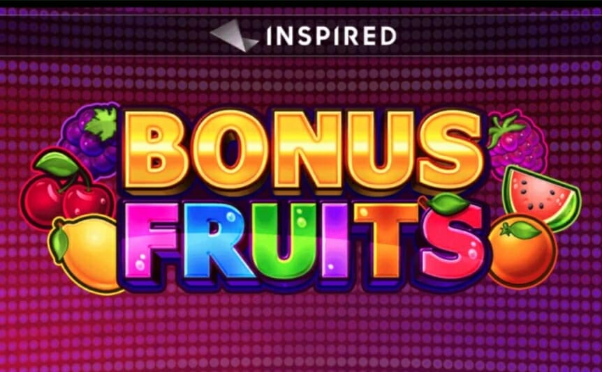 Bonus Fruits online slot machine loading screen.