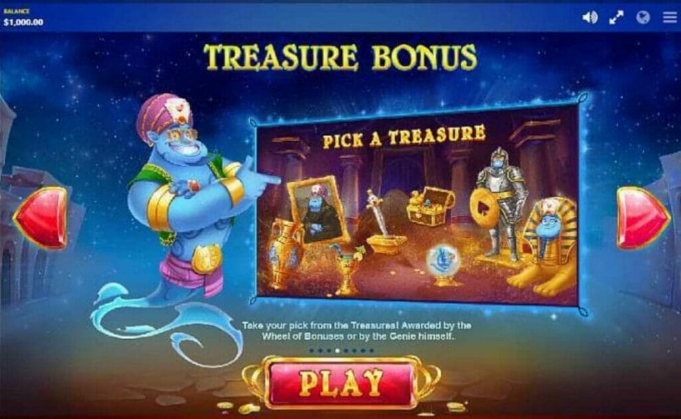 Crazy Genie online slot game.