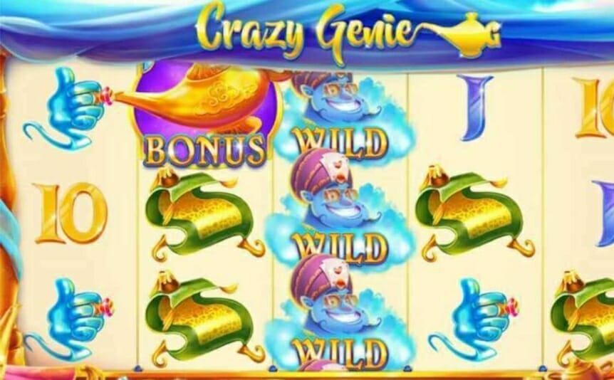 Crazy Genie online slot game.