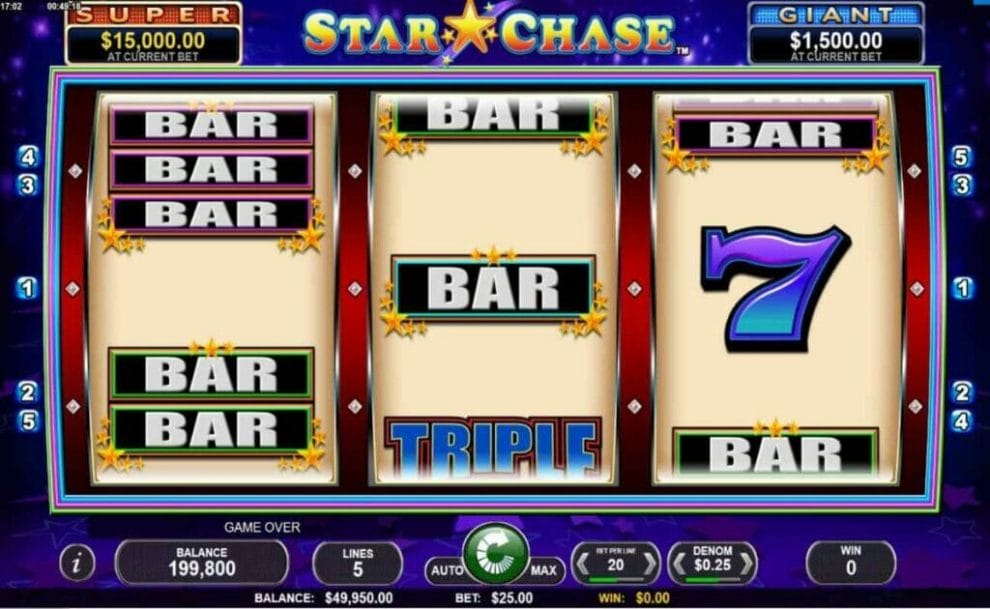 Star Chase online slot game.