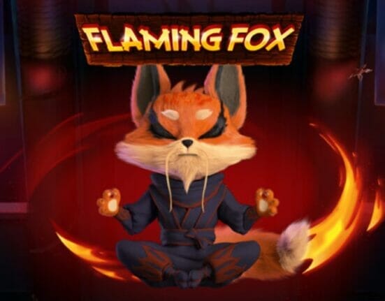 The Flaming Fox game title.