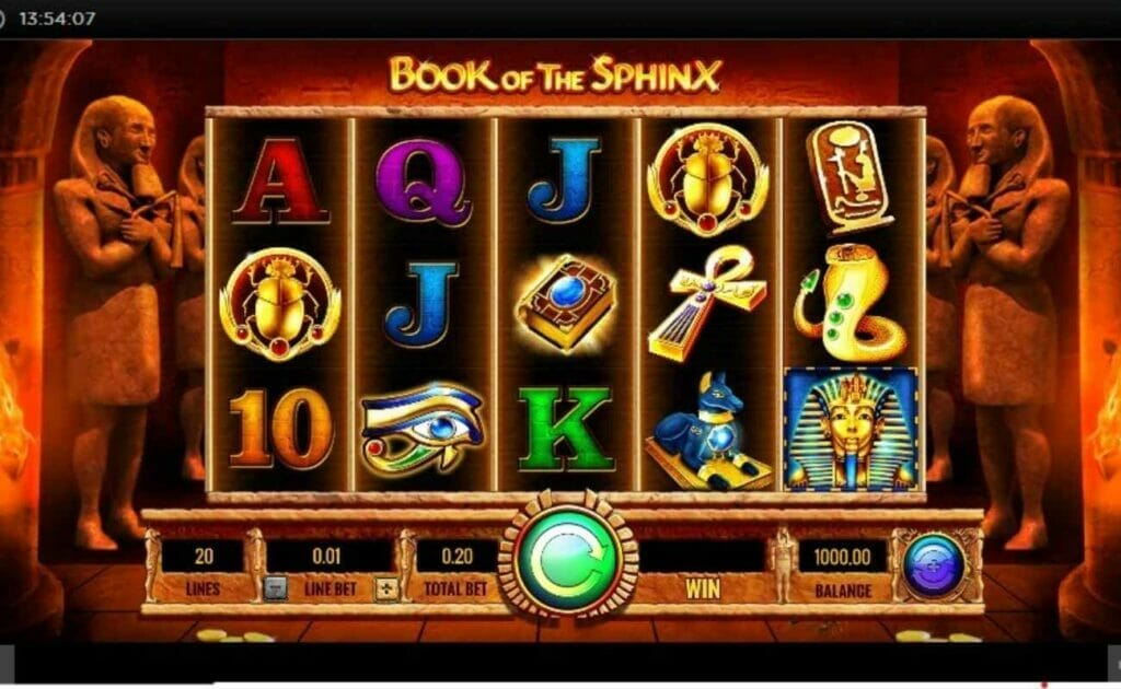 Book of the Sphinx online slot by IGT.