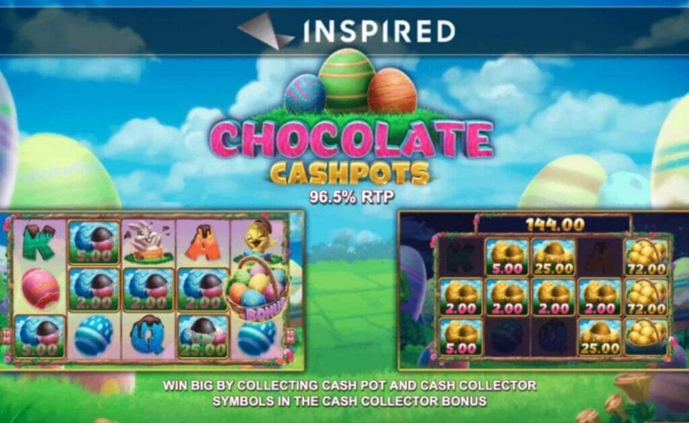 Chocolate Cash Pots online slot-loading screen.