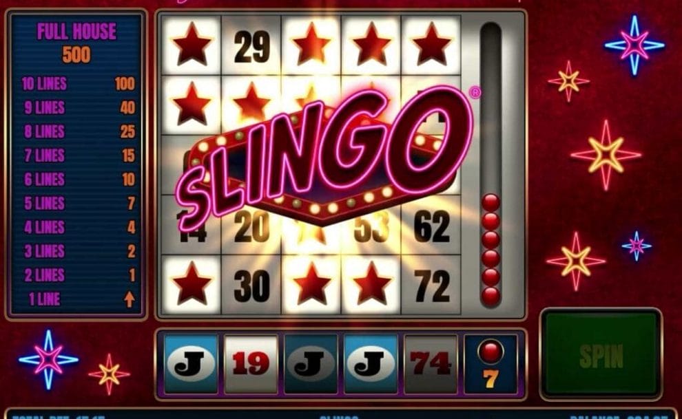 Gameplay in Slingo Ante Up